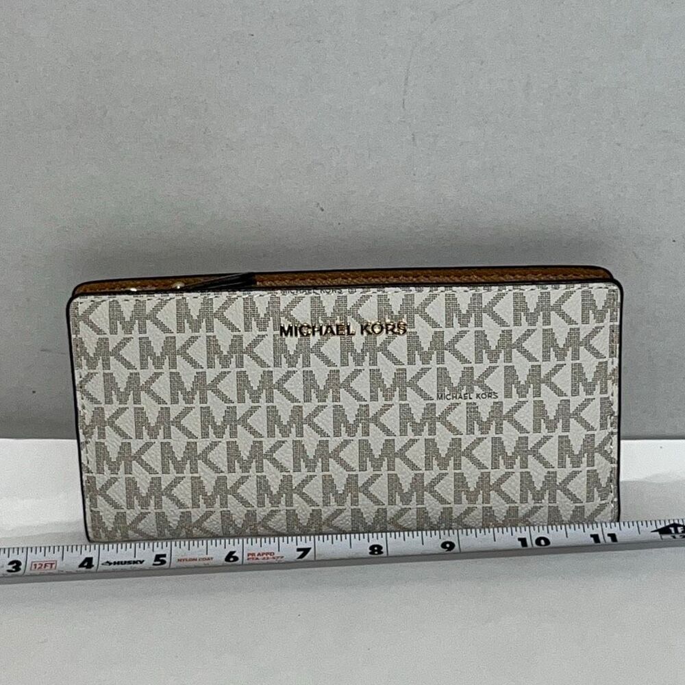 Michael Kors Women's Multicolor Jet Set Monogram Logo Continental Long Wallet